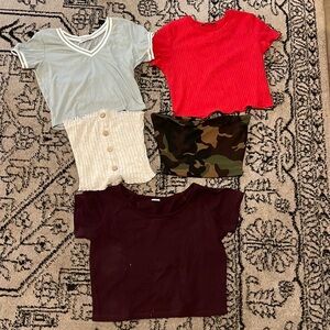 Bundle of crop tops and tube tops!